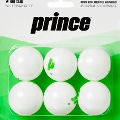 Buy 👍 Prince One-Star White Table Tennis Balls 6 Pack For Unisex 👍