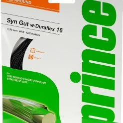 Discount 😉 Prince Synthetic Gut With Duraflex 16 Racquet String For Unisex Black 😀