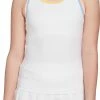 Outlet ✨ Prince 👧 Girls' Piped Detail Fashion Tennis Tank Top For 👧 Girls' White ✨