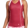 Hot Sale 🛒 Prince 👩 Women's Match Fashion Racerback Tennis Tank Top For 👩 Women Beet Red ✔️