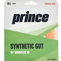 Budget ✔️ Prince Duraflex Synthetic Gut 16G Tennis Racquet String For Unisex White ✨