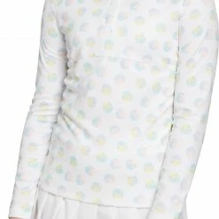 Brand new ⭐ Prince 👧 Girls' Lightweight Fashion 1/4 Zip Tennis Pullover For 👧 Girls' White 🔥
