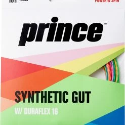 Top 10 🥰 Prince Duraflex Synthetic Gut 16G Rainbow Tennis Racquet String For Unisex 🔥