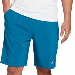 Best deal 🥰 Prince Men's Match 9'' Stretch Woven Tennis Shorts For Men Jewel Blue 🤩