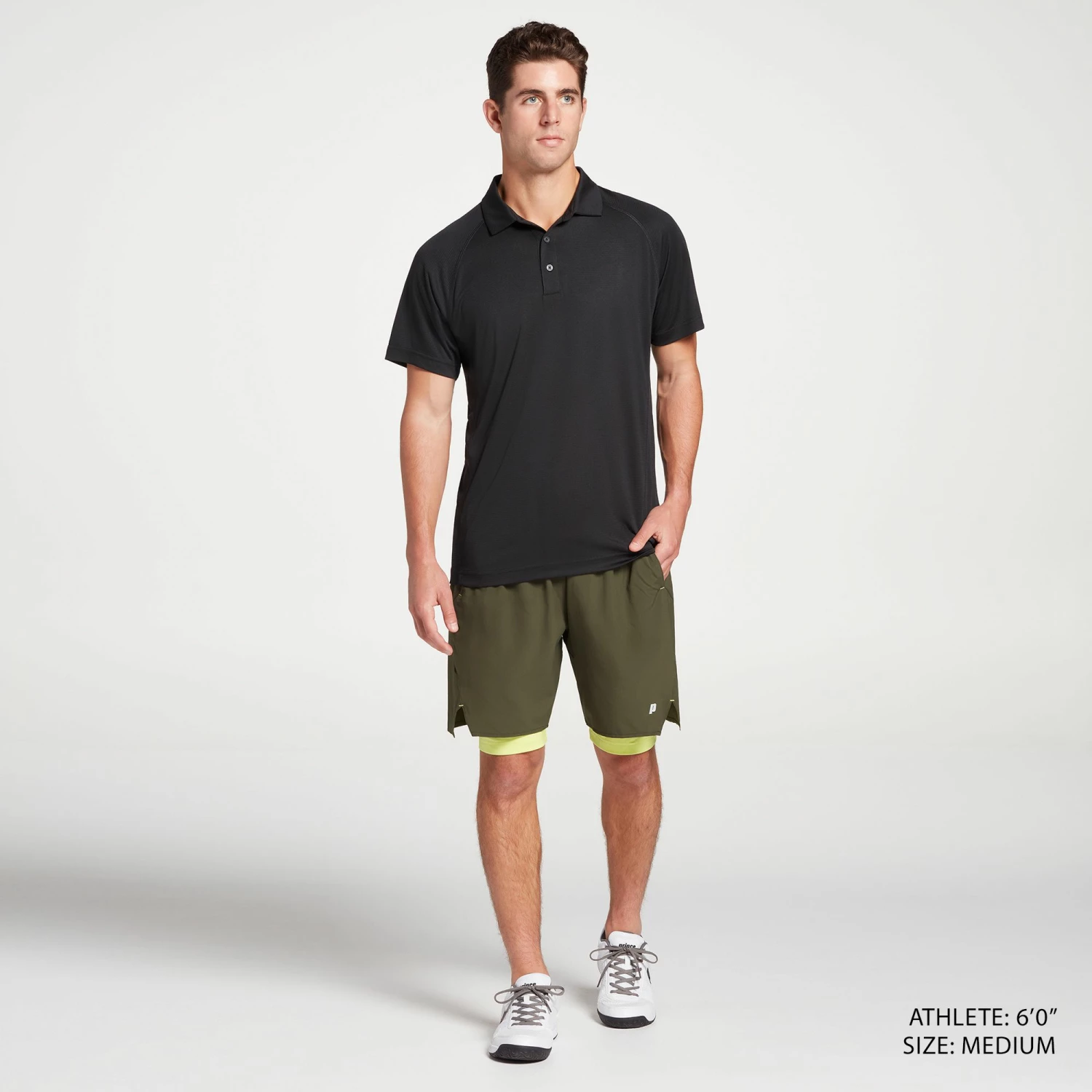 Promo โ Prince Mens' 2-in-1 9" Tennis Short For Men Olive Forest ๐ 2 Promo โ Prince Mens' 2-in-1 9" Tennis Short For Men Olive Forest ๐ - Image 2