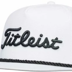 Discount π Titleist Men's 2020 Tour Rope Flat Brim Golf Hat For Men White/black βοΈ