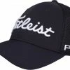 Best Pirce 🔔 Titleist Men's Tour Sports Mesh Golf Hat For Men Navy/white 👏