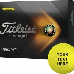 Flash Sale 👍 Titleist 2021 Pro V1 Yellow Personalized Golf Balls For Men 🎁
