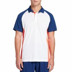Hot Sale π― Prince Men's Colorblock Tennis Polo For Men White Colorblock βοΈ