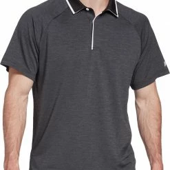 Flash Sale ✔️ Prince Men's Fashion Short Sleeve Tennis Polo For Men Pure Black/asphalt ⭐